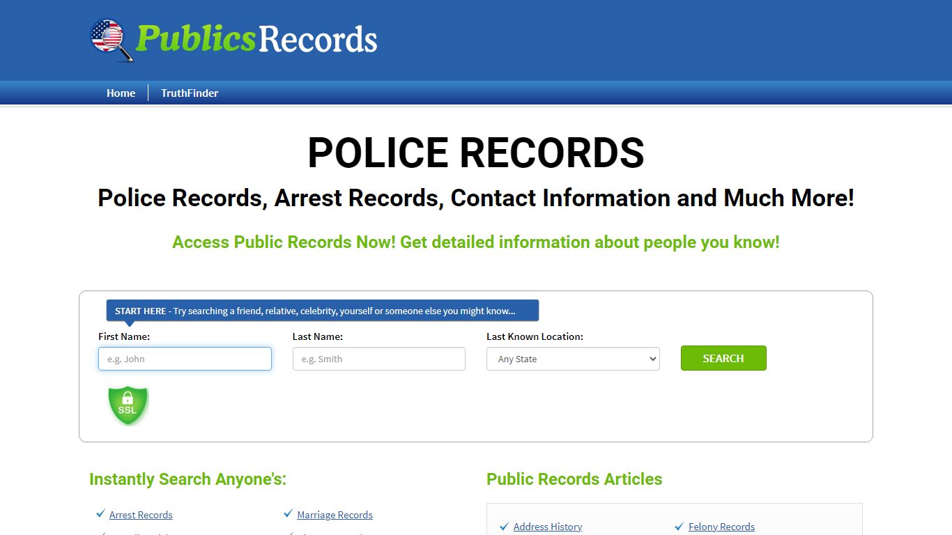 Find police records For Anyone